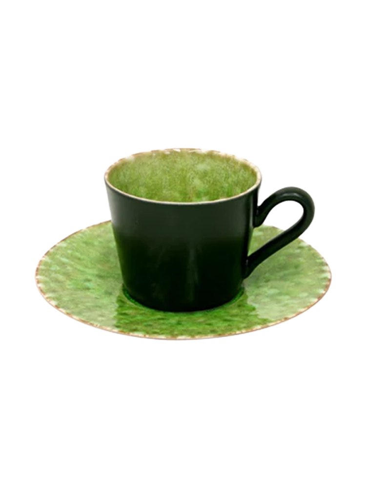 Handgefertigte Espressotasse „Riviera“ mit Untersetzer Costa Nova