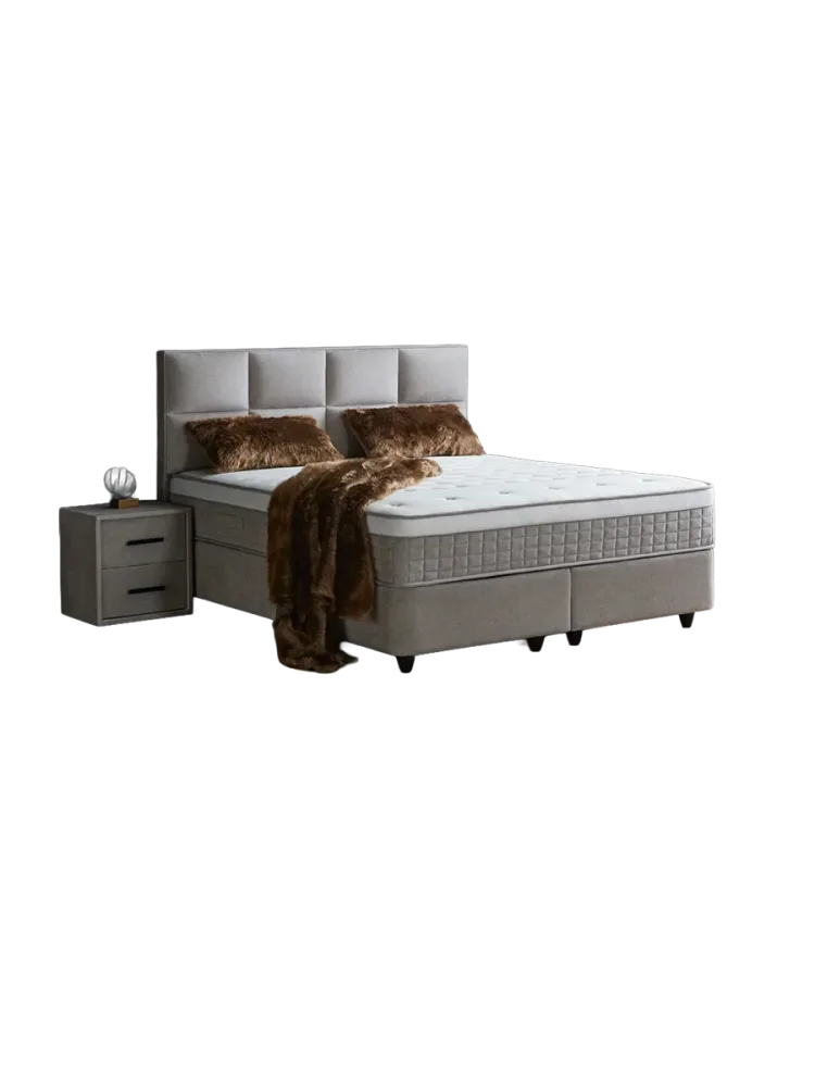 Premium Boxspringbett „Ayana“ inkl. Matratze & Topper Beige  160 x 200 cm BEDS SUPPLY