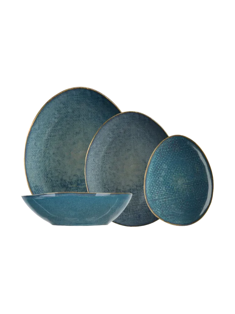 Geschirr-Set „Aicha II“, 24-teilig Blautöne Cosy & Trendy