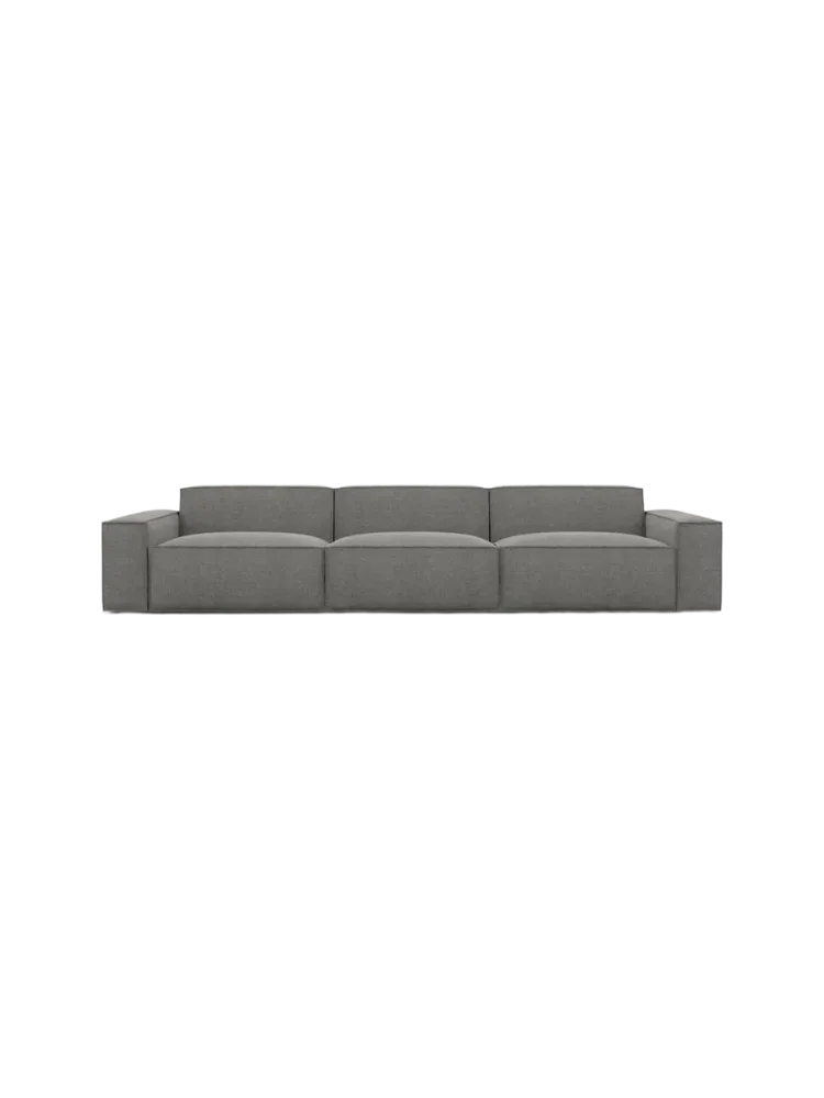 4-Sitzer Design Sofa „Beluga“ mit Strukturstoff-Bezug Strukturstoff Grau BLOOMINGLOFT Collection