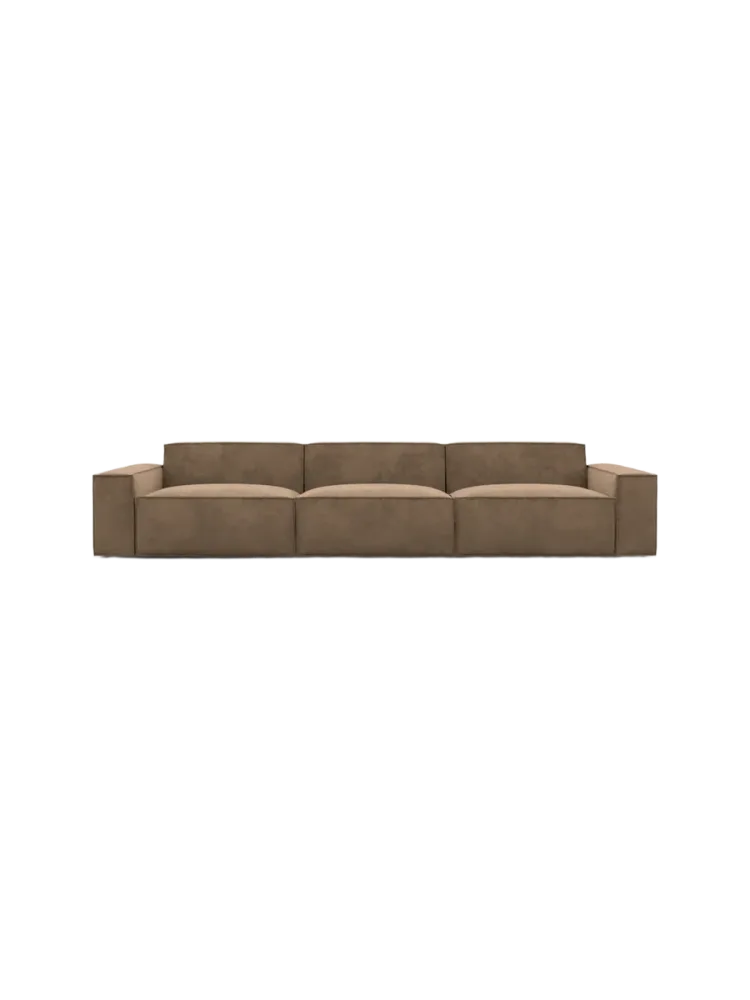 4-Sitzer Design Sofa „Beluga“ mit Samtbezug Samtbezug Braun BLOOMINGLOFT Collection