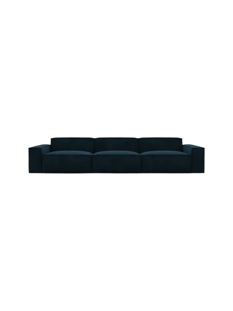 4-Sitzer Design Sofa „Beluga“ mit Samtbezug Samtbezug Petrol dunkel BLOOMINGLOFT Collection