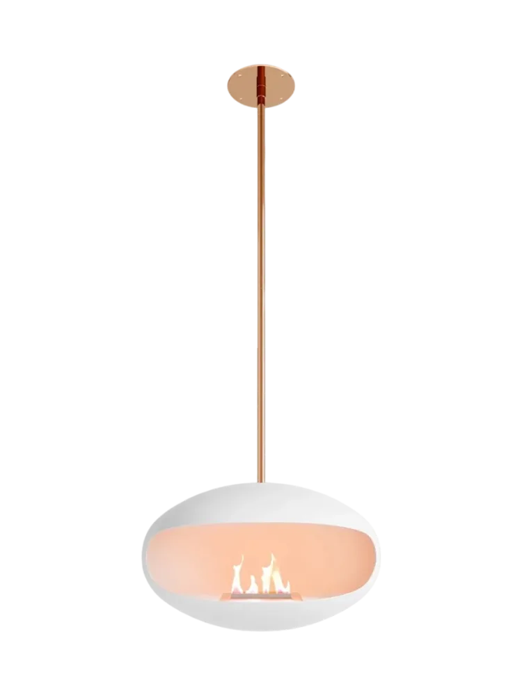 Design Bioethanol Kamin „Cocoon Aeris“ - Weiss/Kupfer Weiss,Kupfer Cocoon Fires