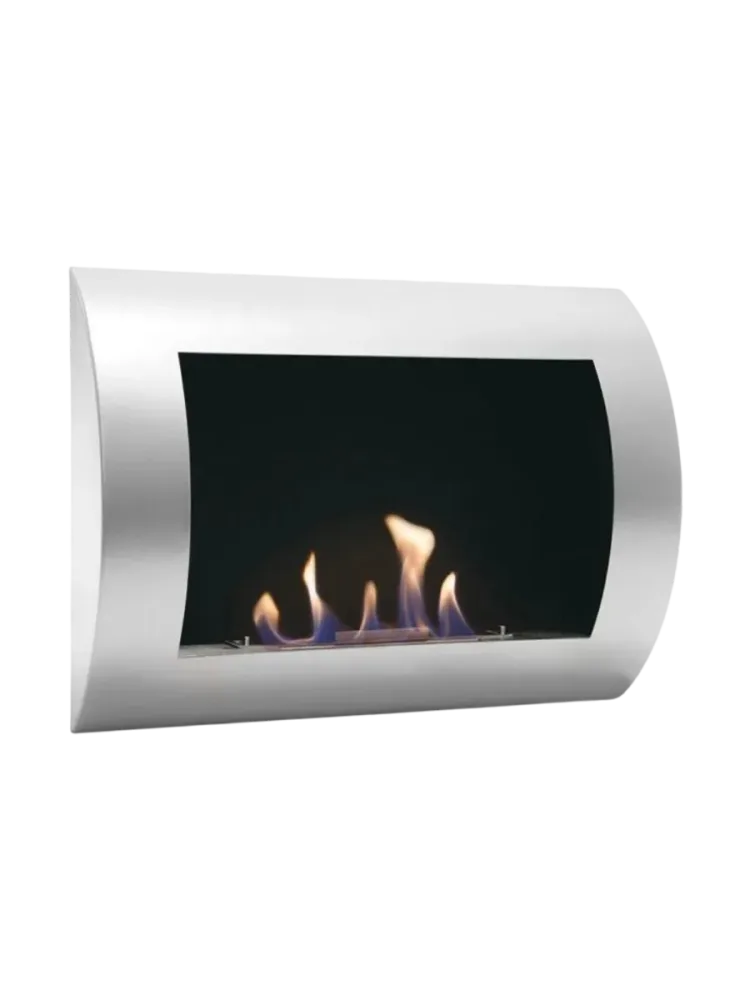 Design Bioethanol Wandkamin „Ocean*, Edelstahl Silber CACHFIRES