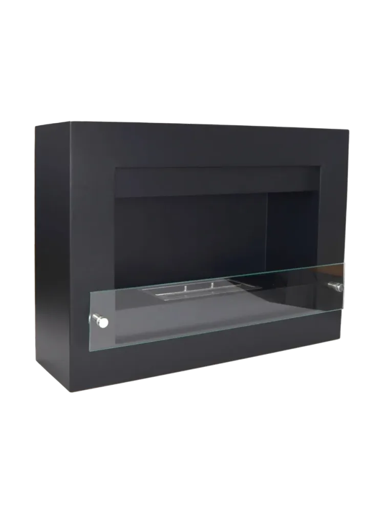 Design Bioethanol Wandkamin „Nebraska“, schwarz CACHFIRES