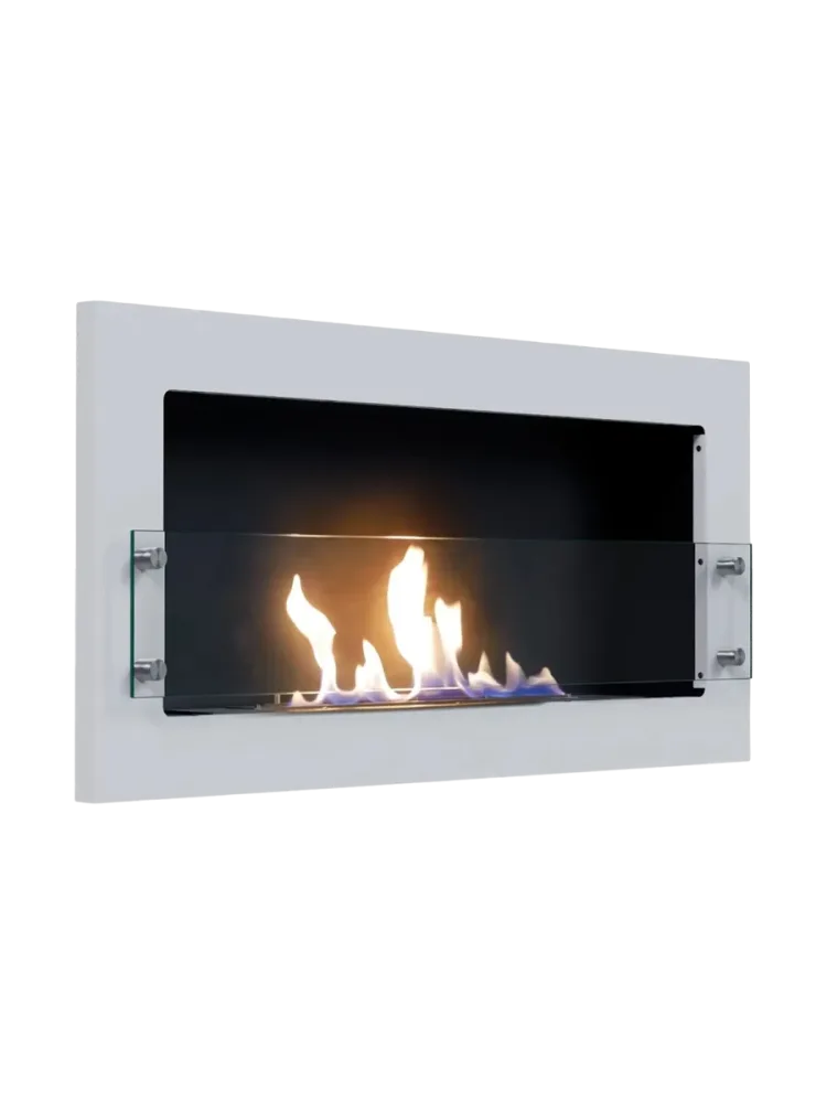 Design Bioethanol Wandkamin „Texas“, weiss CACHFIRES