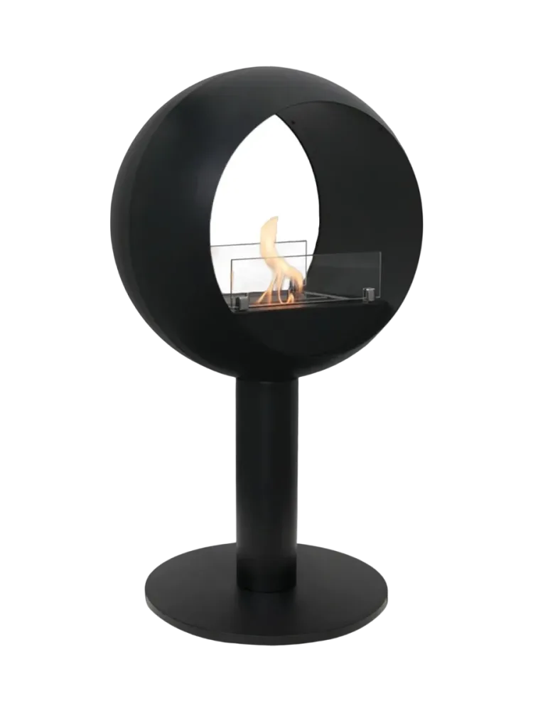 Design Bioethanol Kamin „Edmonton Tunnel“, freistehend Schwarz CACHFIRES