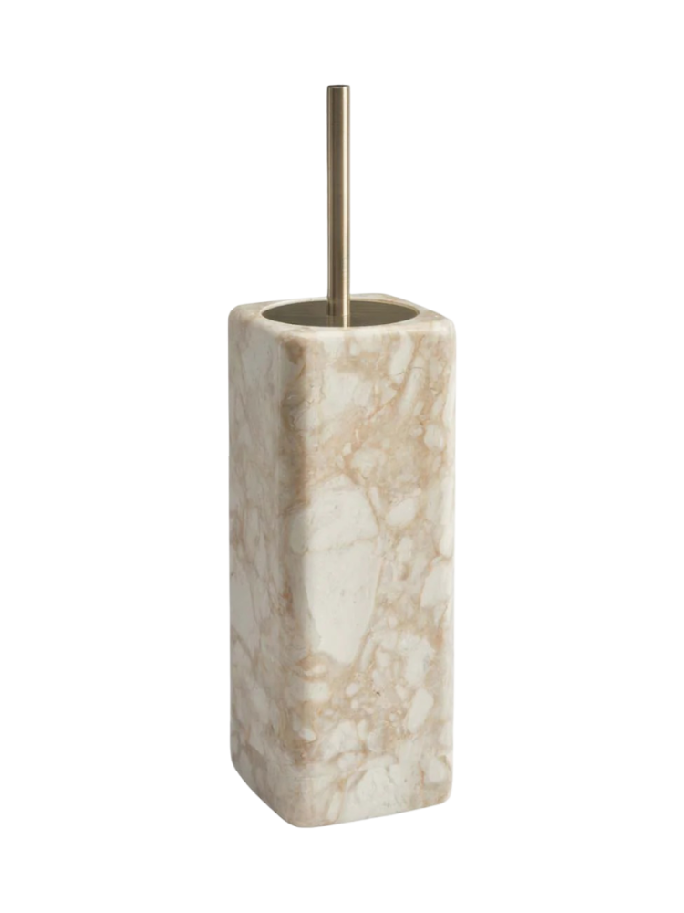 Handgefertigter, luxuriöser Toilettenbürstenhalter „Blake“ aus Marmor Aquanova