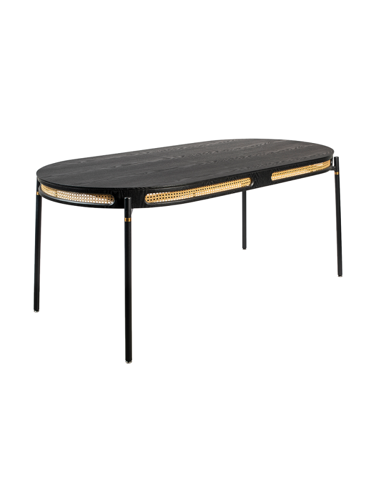 Ovaler Design Esstisch „Don`t stop the Webbing“ 180 x 90 cm Bold Monkey