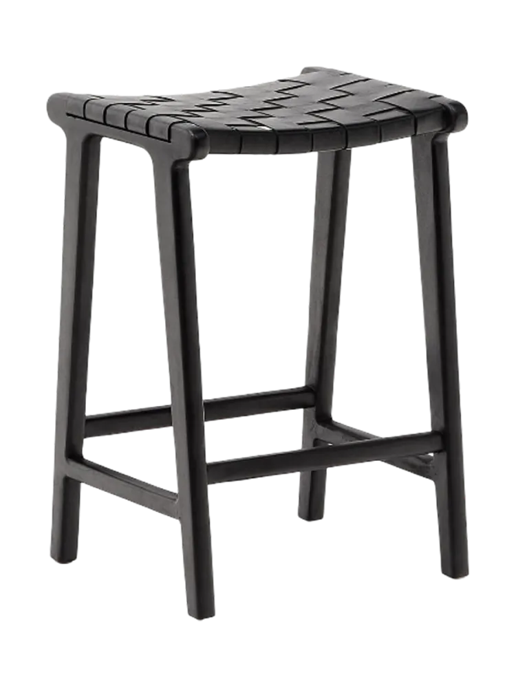 Handgefertigter, massiver Hocker „Calixta“ Kave Home