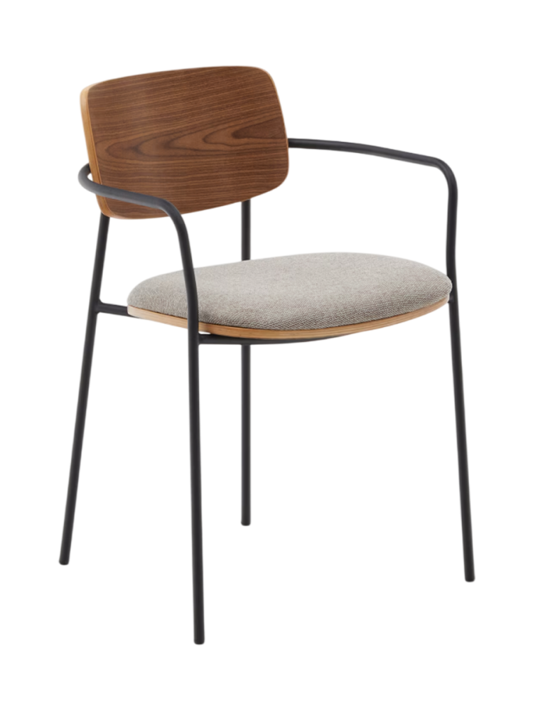 Stapelbarer Design Stuhl „Maurice“ mit Armlehnen Kave Home