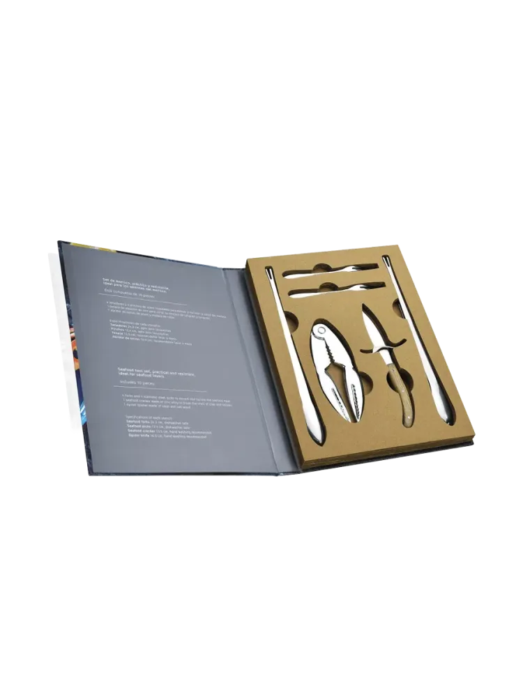10-teiliges Gourmet-Kit „Seafood“ aus Edelstahl – Silber Silber, Natur Andrea House