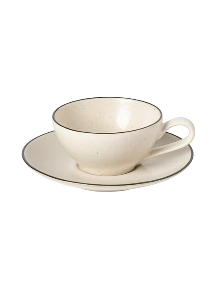 Handgefertigte Tee- & Kaffeetasse „Augusta“ mit Untersetzer Costa Nova