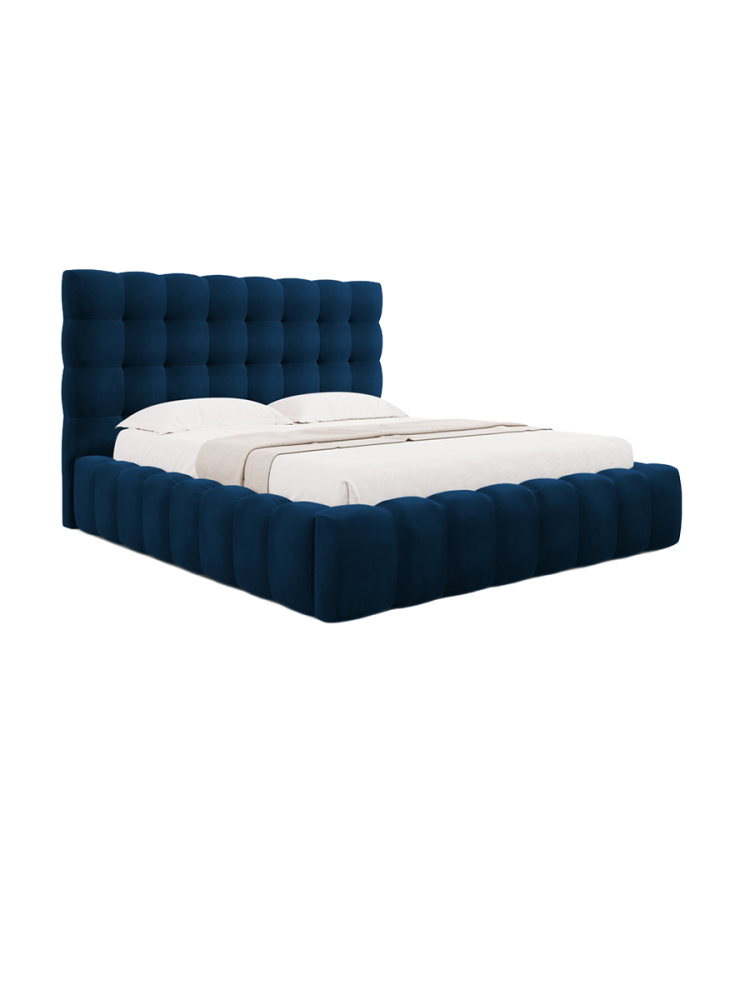 Design Polsterbett „Bali“ mit Ablagefach, Königsblau chosen by Bloomingloft