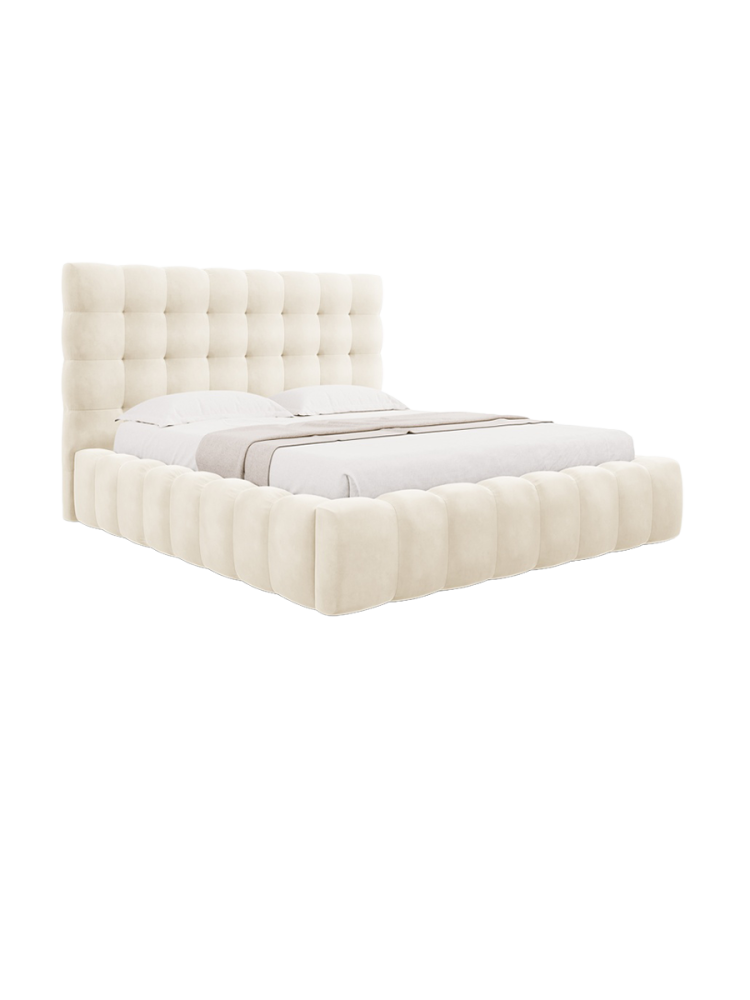 Design Polsterbett „Bali“ mit Ablagefach, Light Beige chosen by Bloomingloft