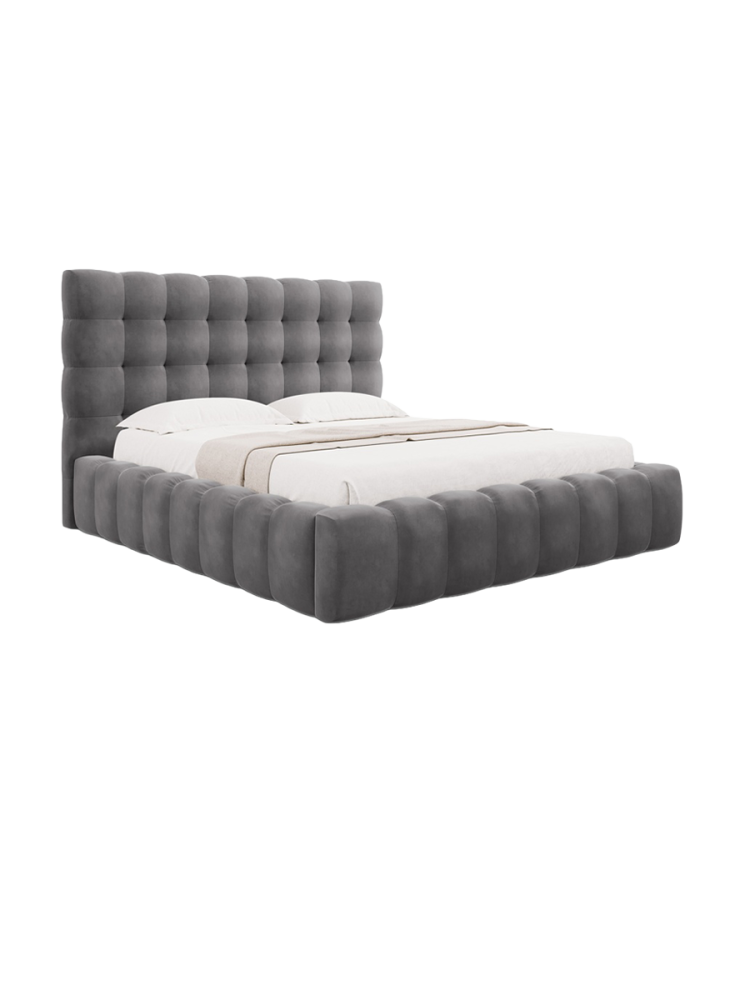 Design Polsterbett „Bali“ mit Ablagefach, Grau chosen by Bloomingloft