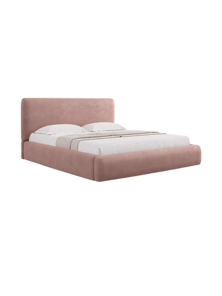Design Polsterbett „Colonel“, Chenille Rosa chosen by Bloomingloft