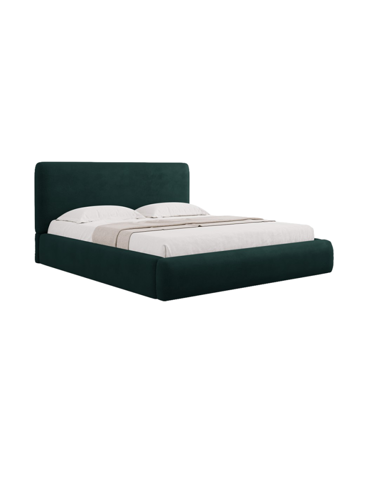 Design Polsterbett „Colonel“, Chenille Grün chosen by Bloomingloft