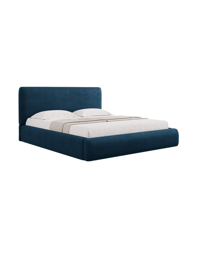 Design Polsterbett „Colonel“, Chenille Königsblau chosen by Bloomingloft