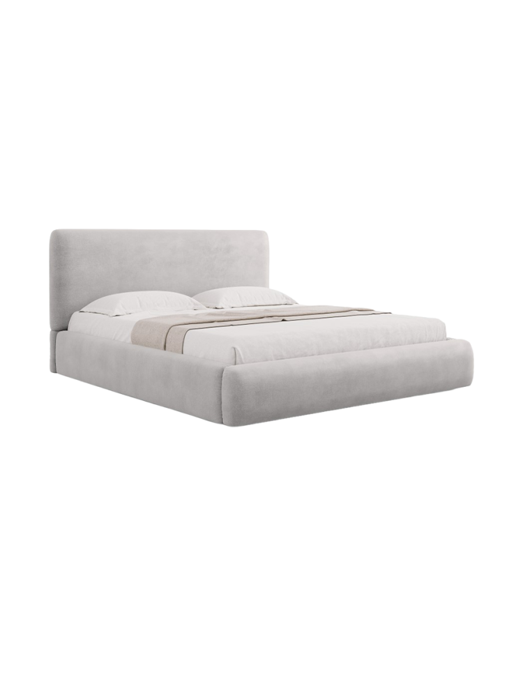Design Polsterbett „Colonel“, Chenille Hellgrau chosen by Bloomingloft