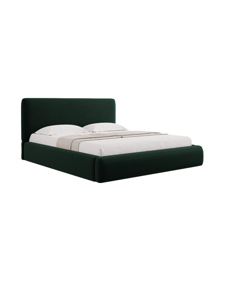 Design Polsterbett „Colonel“, Samt Grün chosen by Bloomingloft