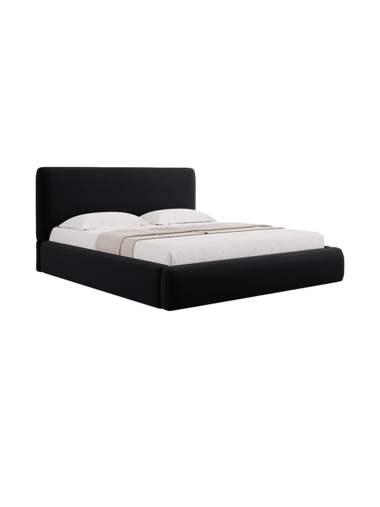 Design Polsterbett „Colonel“, Samt Schwarz chosen by Bloomingloft