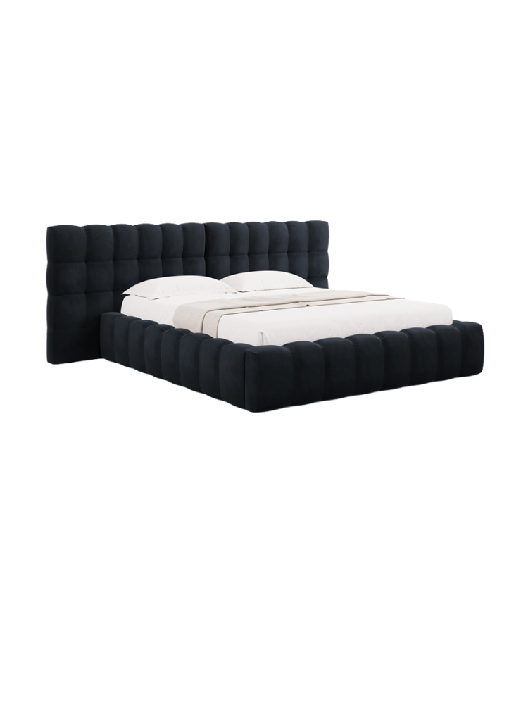 Design Polsterbett „Bali XL“ mit Ablagefach, Dunkelblau chosen by Bloomingloft