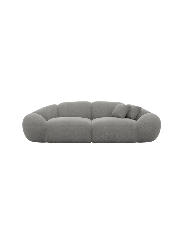 2-Sitzer Design Sofa „Cosmo“ mit Strukturstoff-Bezug Strukturstoff Grau BLOOMINGLOFT Collection