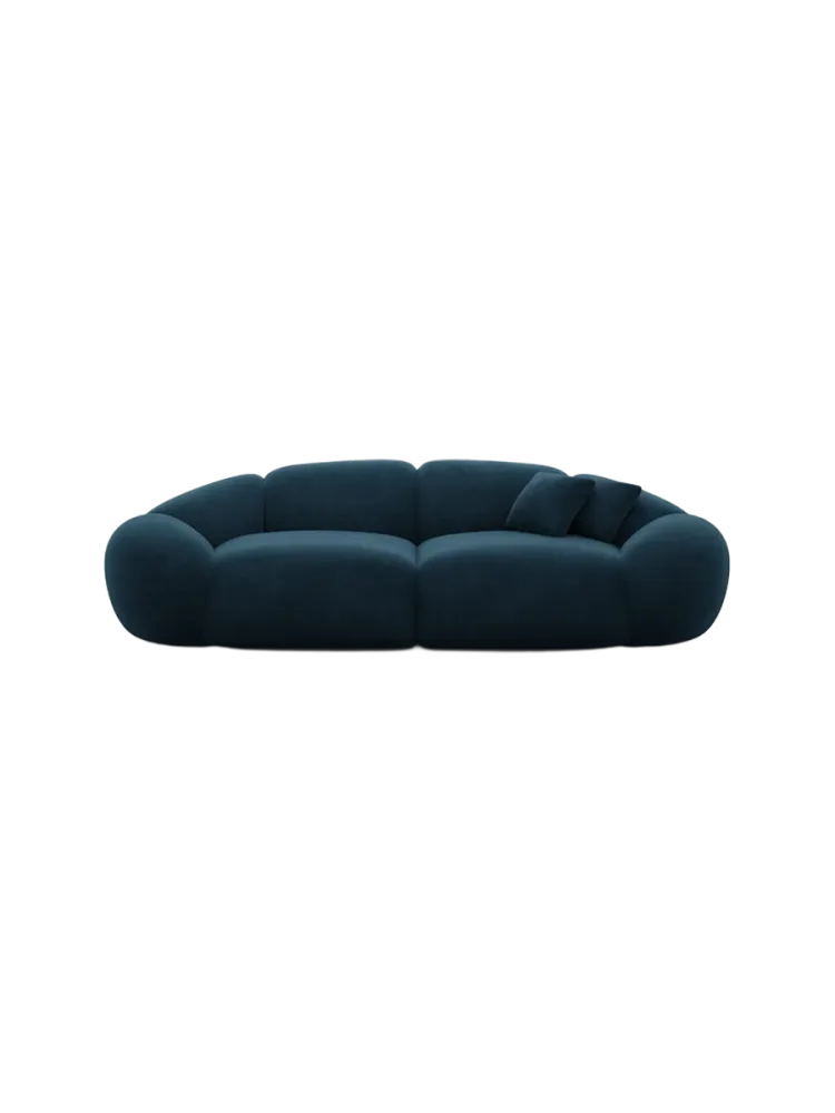 2-Sitzer Design Sofa „Cosmo“ mit Samtbezug Samtbezug Petrol dunkel BLOOMINGLOFT Collection