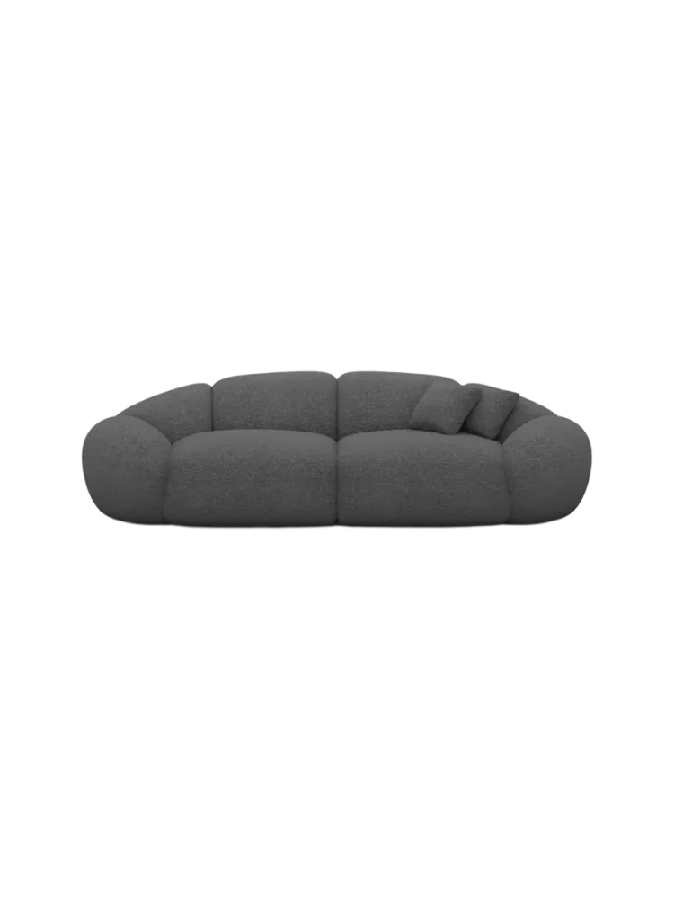 3-Sitzer Design Sofa „Cosmo“ mit Bouclé-Bezug Bouclé Graphit BLOOMINGLOFT Collection