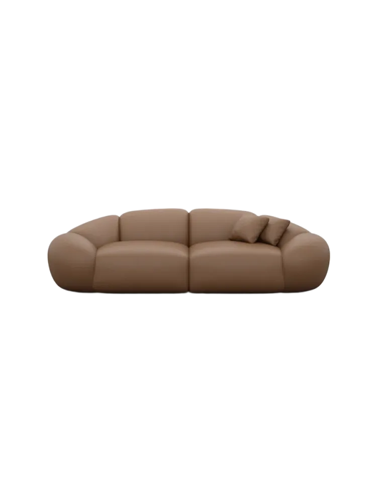 3-Sitzer Design Echtleder Sofa „Cosmo“ Echtleder Choco Brown BLOOMINGLOFT Collection