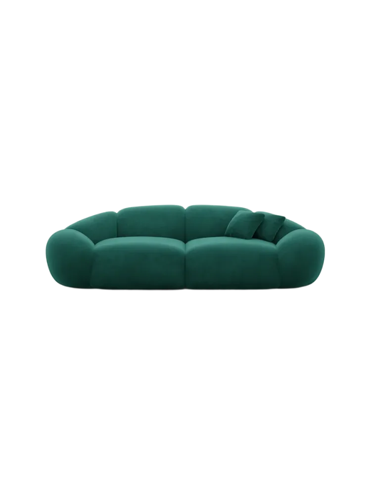 3-Sitzer Design Sofa „Cosmo“ mit Samtbezug Samtbezug Grün BLOOMINGLOFT Collection