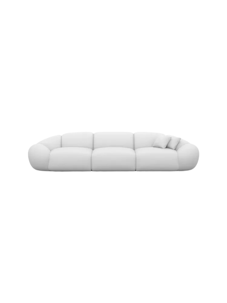 4-Sitzer Design Echtleder Sofa „Cosmo“ Echtleder White BLOOMINGLOFT Collection
