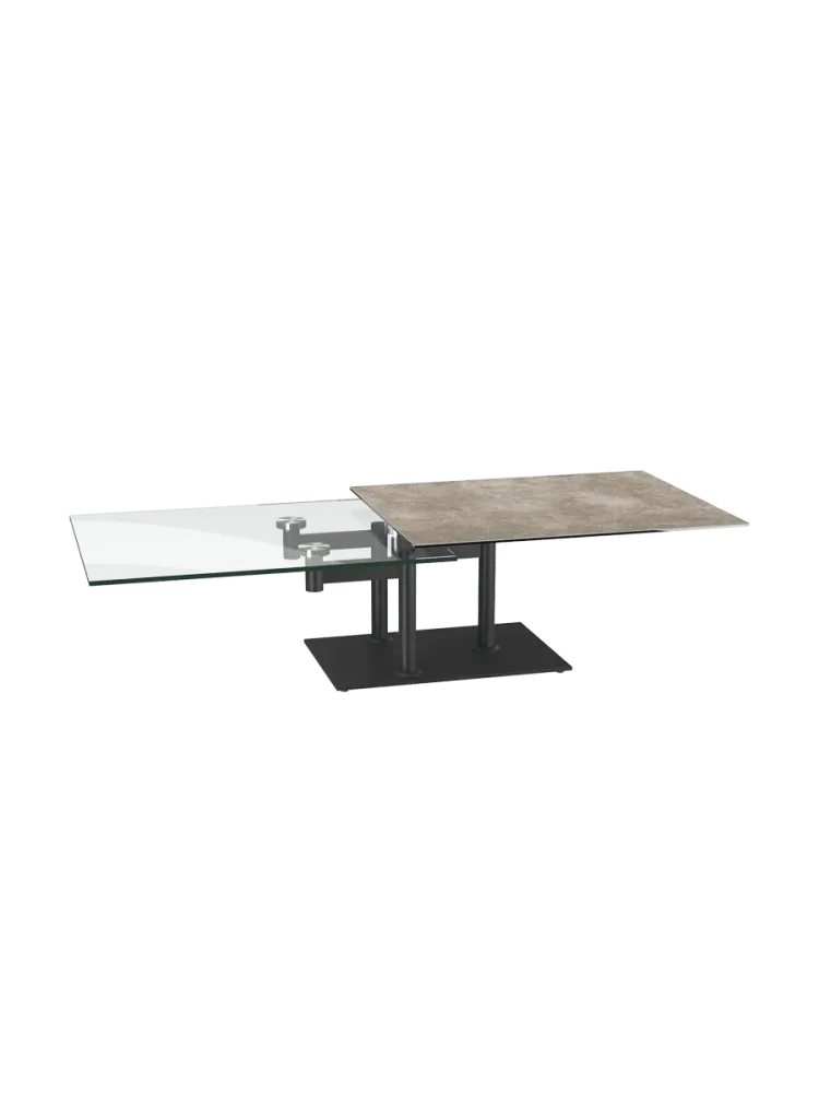 Ausziehbarer, flexibler Design Keramik Couchtisch „Opera“ Akante Design
