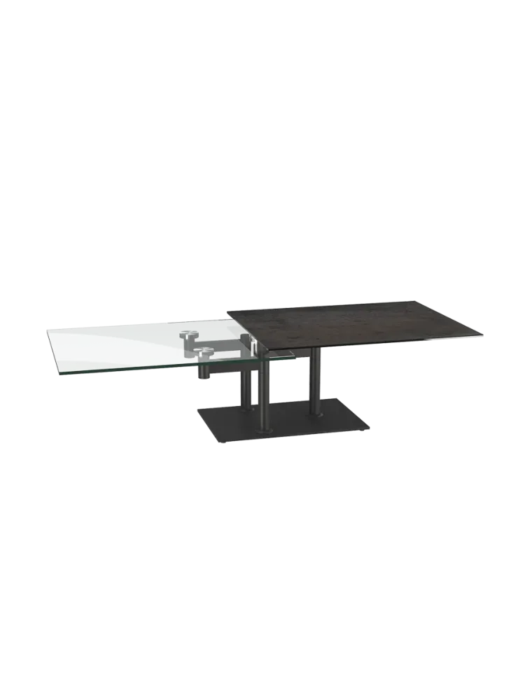 Ausziehbarer, flexibler Design Keramik Couchtisch „Opera“ Akante Design
