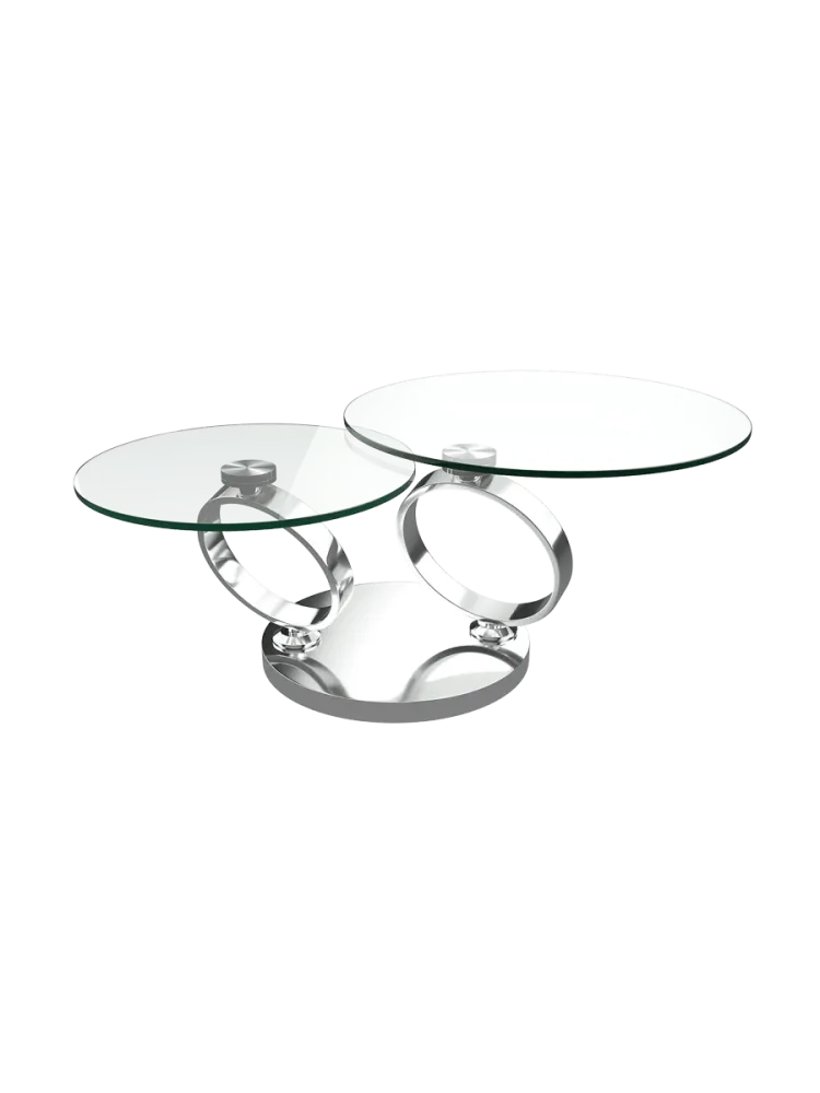 Ausziehbarer, flexibler Design Couchtisch „Eolia Silver“ Akante Design