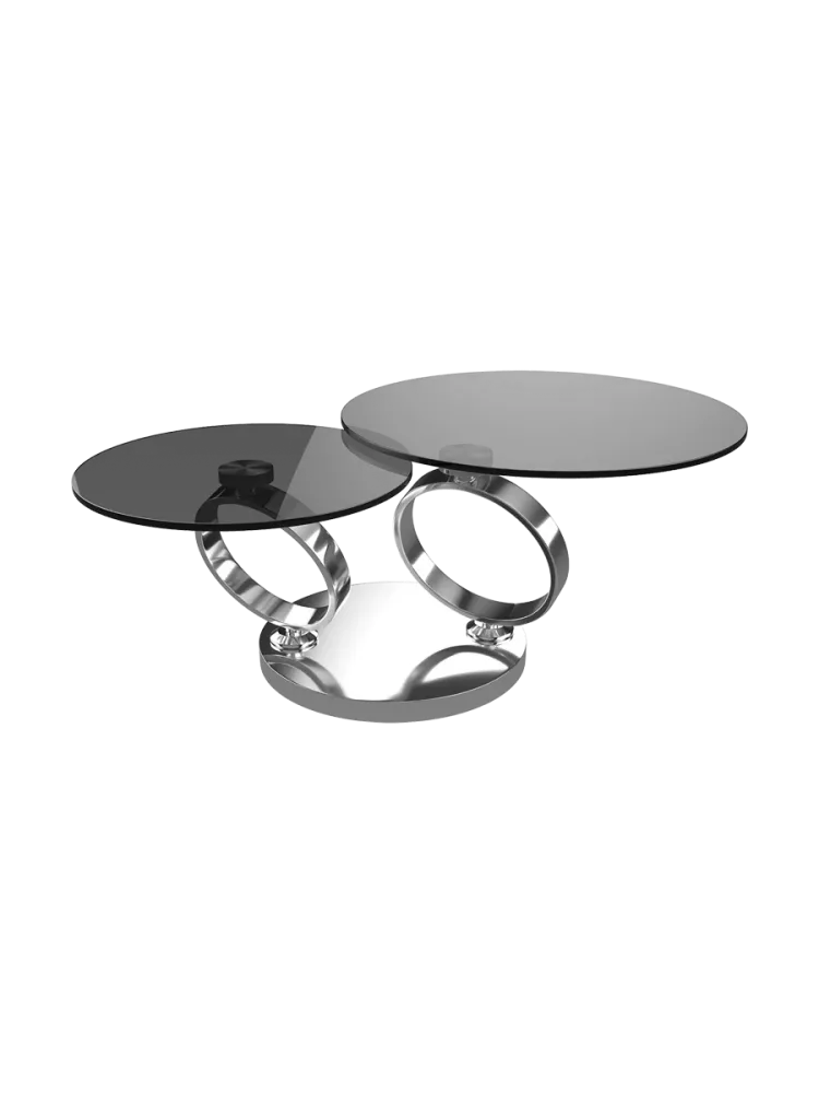 Ausziehbarer, flexibler Design Couchtisch „Eolia Silver“ Akante Design