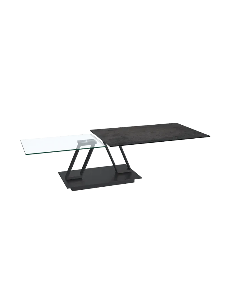 Ausziehbarer, flexibler Design Keramik Couchtisch „Barcelona“ Akante Design