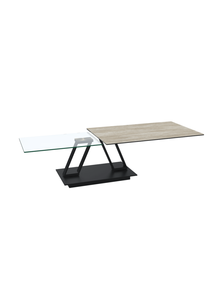Ausziehbarer, flexibler Design Keramik Couchtisch „Barcelona“ Akante Design