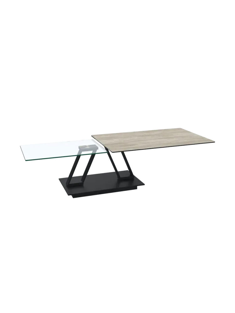 Ausziehbarer, flexibler Design Keramik Couchtisch „Barcelona“ Akante Design