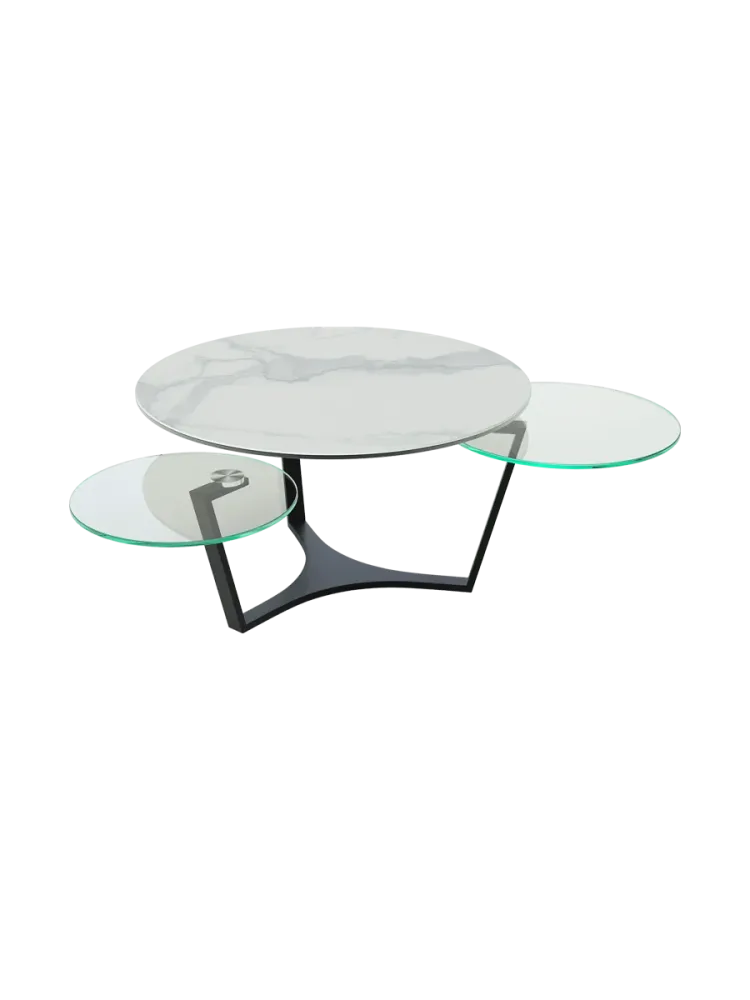 Ausziehbarer, flexibler Design Keramik Couchtisch „Safran“ Akante Design