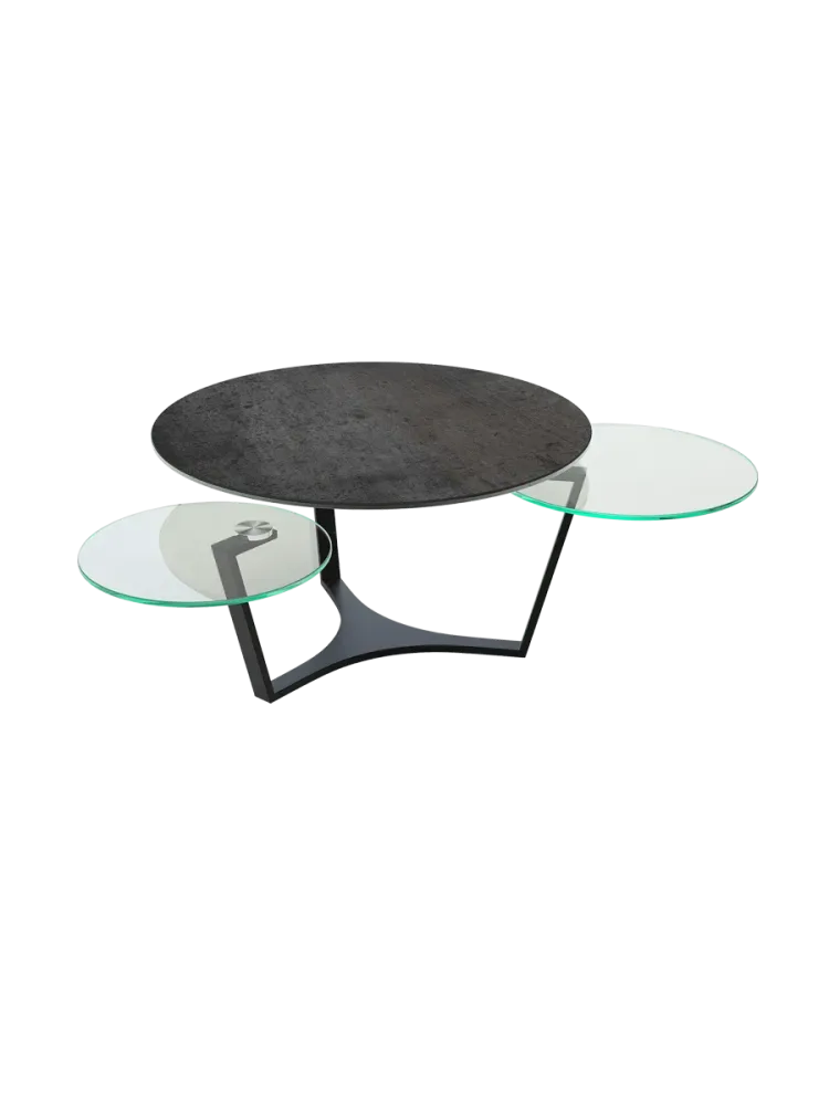 Ausziehbarer, flexibler Design Keramik Couchtisch „Safran“ Akante Design