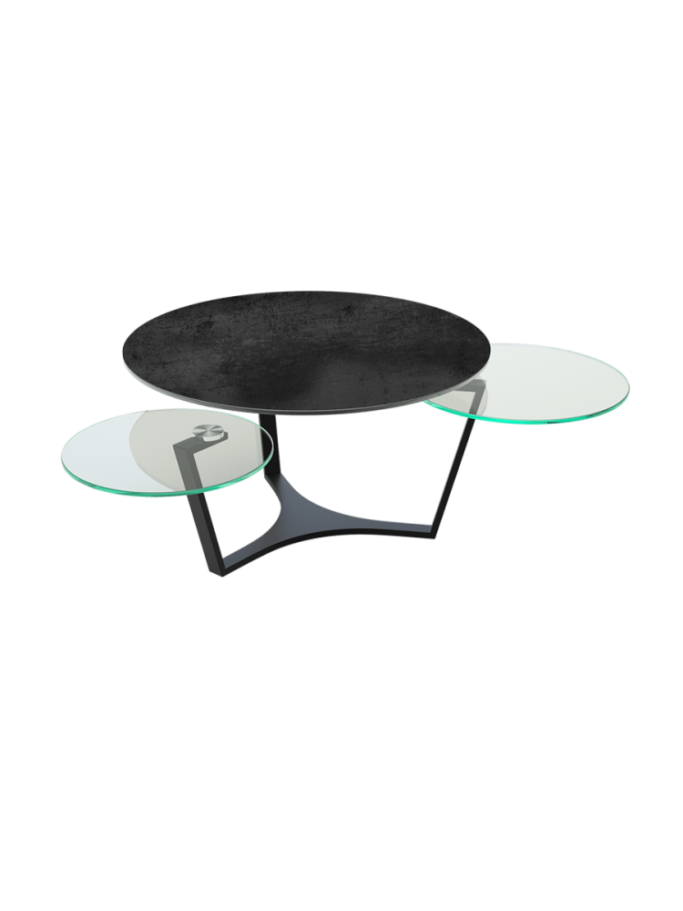 Ausziehbarer, flexibler Design Keramik Couchtisch „Safran“ Akante Design