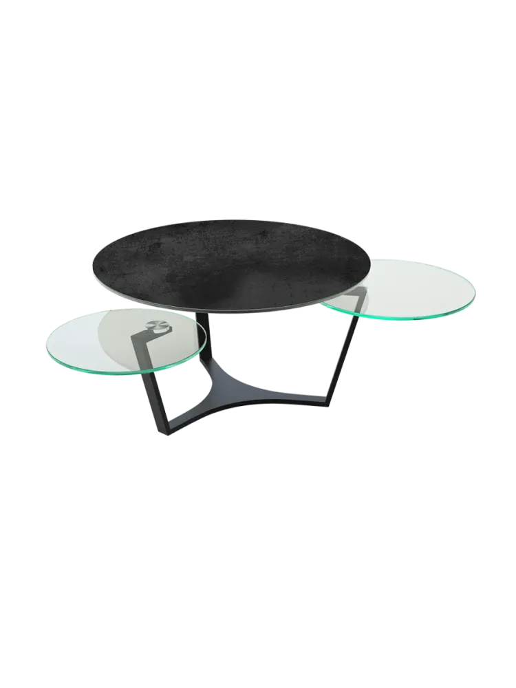 Ausziehbarer, flexibler Design Keramik Couchtisch „Safran“ Akante Design