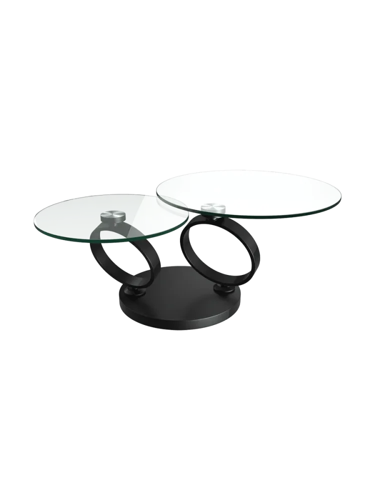 Ausziehbarer, flexibler Design Couchtisch „Eolia Black“ Akante Design