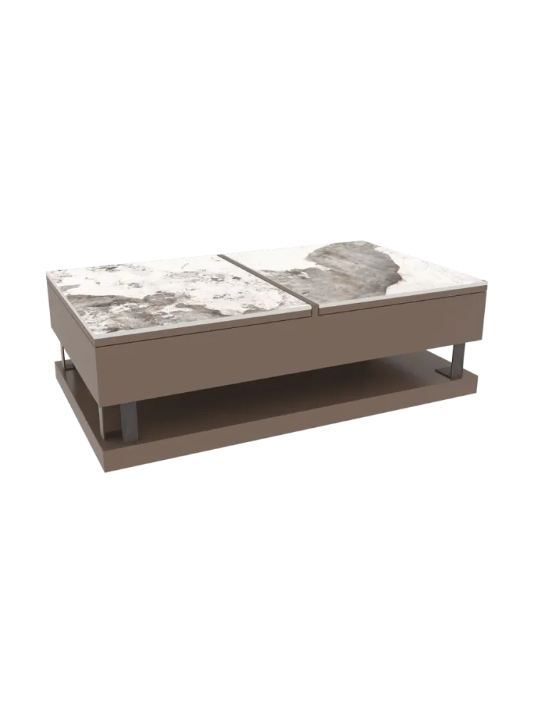 Funktioneller, höhenverstellbarer Keramik Design Couchtisch „Torino“ Akante Design