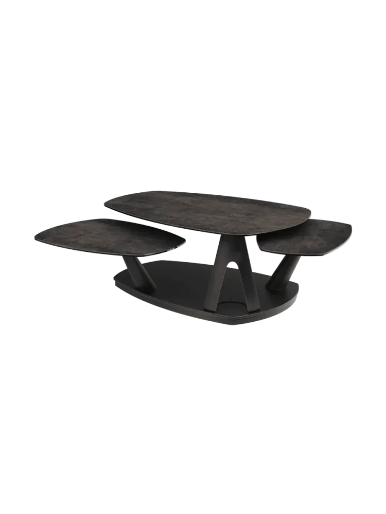 Ausziehbarer, flexibler Design Keramik Couchtisch „Opus“ Akante Design