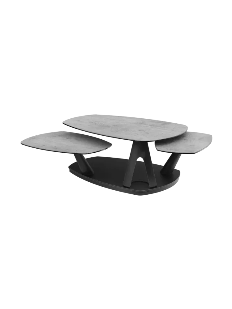 Ausziehbarer, flexibler Design Keramik Couchtisch „Opus“ Akante Design