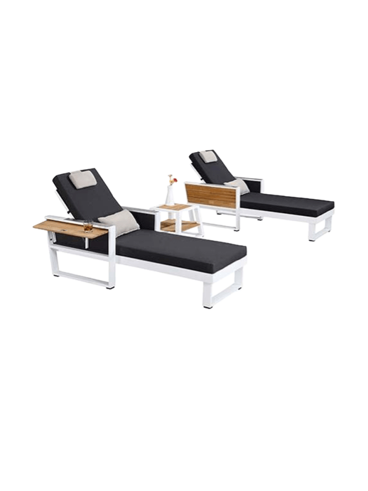 3-teiliges Design Gartenliegen Set „York“ Higold