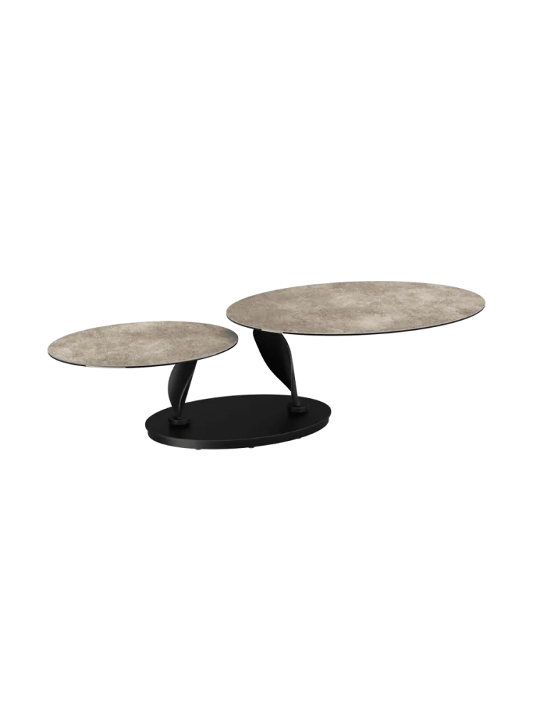 Ausziehbarer, flexibler Design Keramik Couchtisch „Rosa Double“ Akante Design
